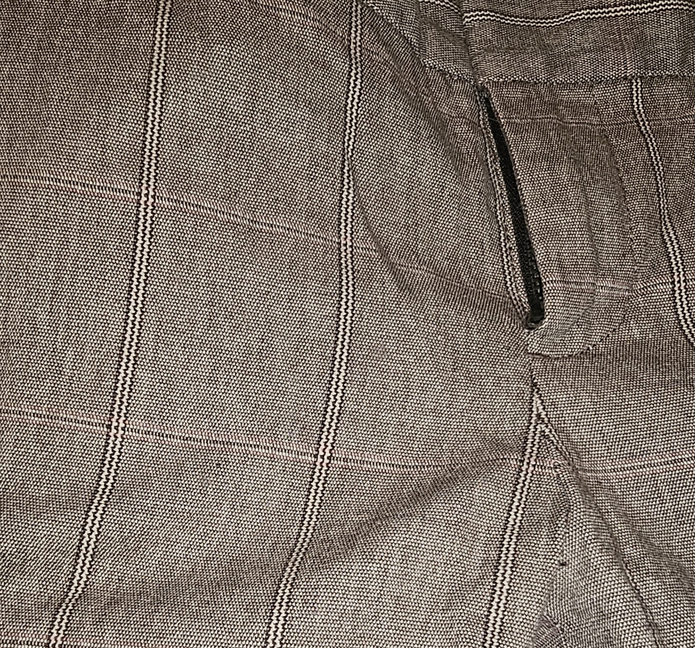 GAP Stretch Women Tan Wide Leg Plaid Dress Pants Sz 1R - Picture 8 of 8